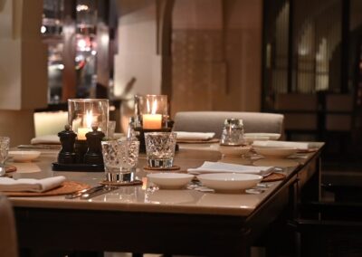 A beautifully set table, emphasizing proper dining etiquette and social gathering manners